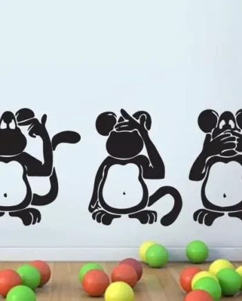 De Tre Vise Aber Wallsticker