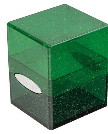 Deck Box Satin Cube: Glitter Green  Gr 195 184    Ultra Pro  16011