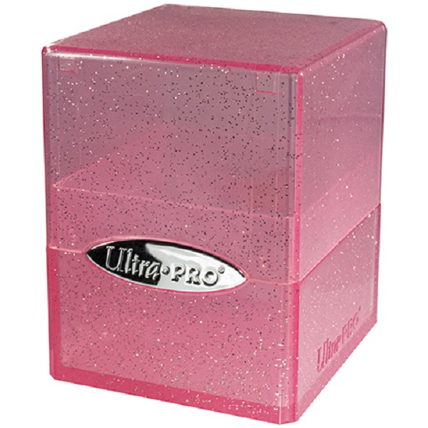 Deck Box Satin Cube: Glitter Pink Lyser 195 184 Ultra Pro 15887