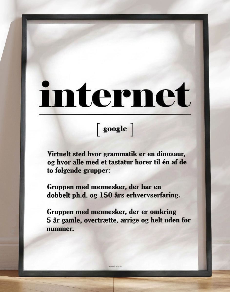 Definitionsplakat Internet