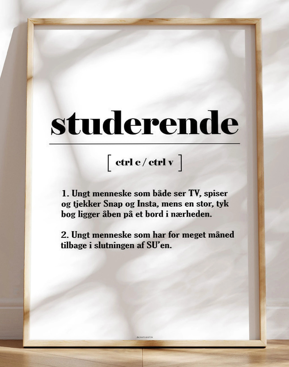 Definitionsplakat Studerende
