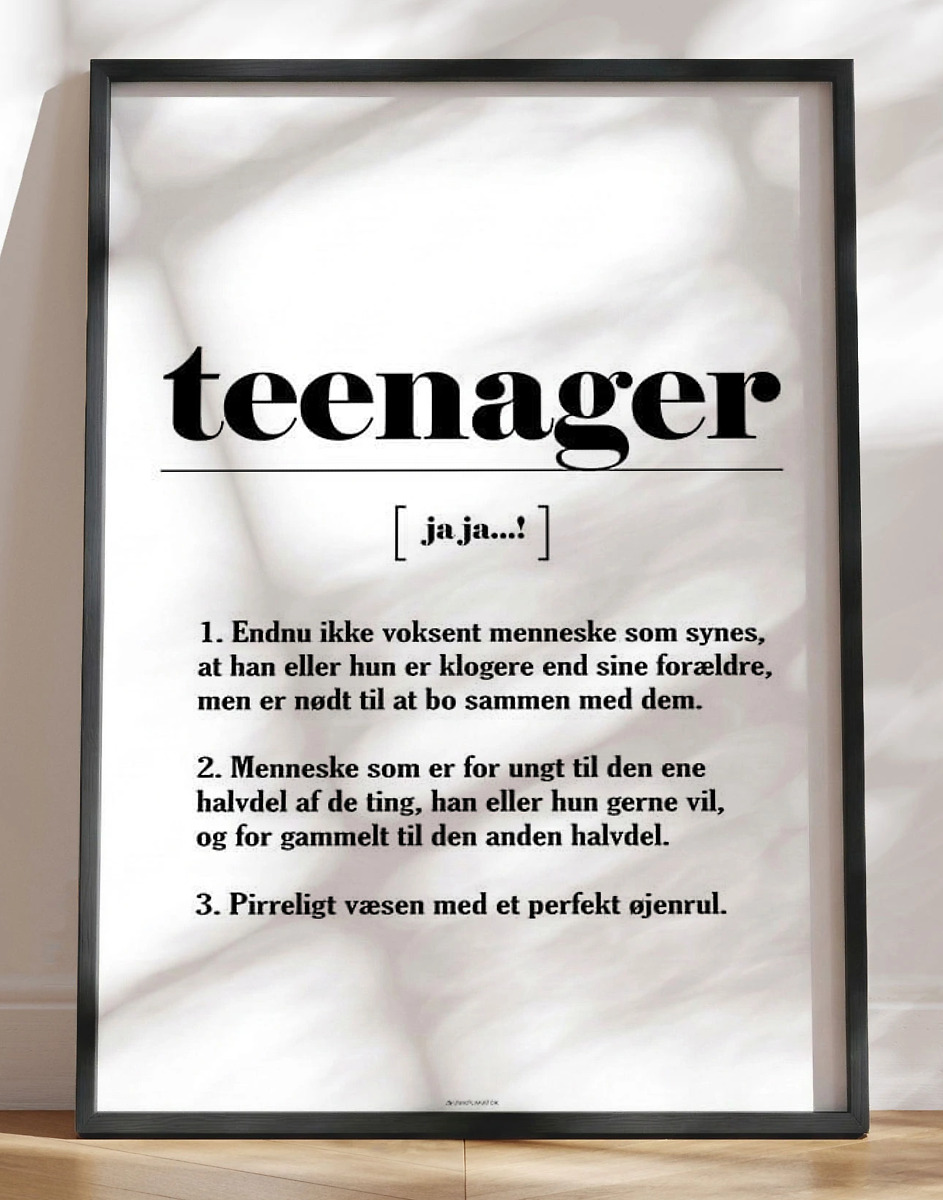 Definitionsplakat Teenager