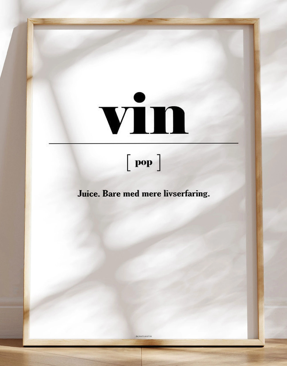 Definitionsplakat Vin