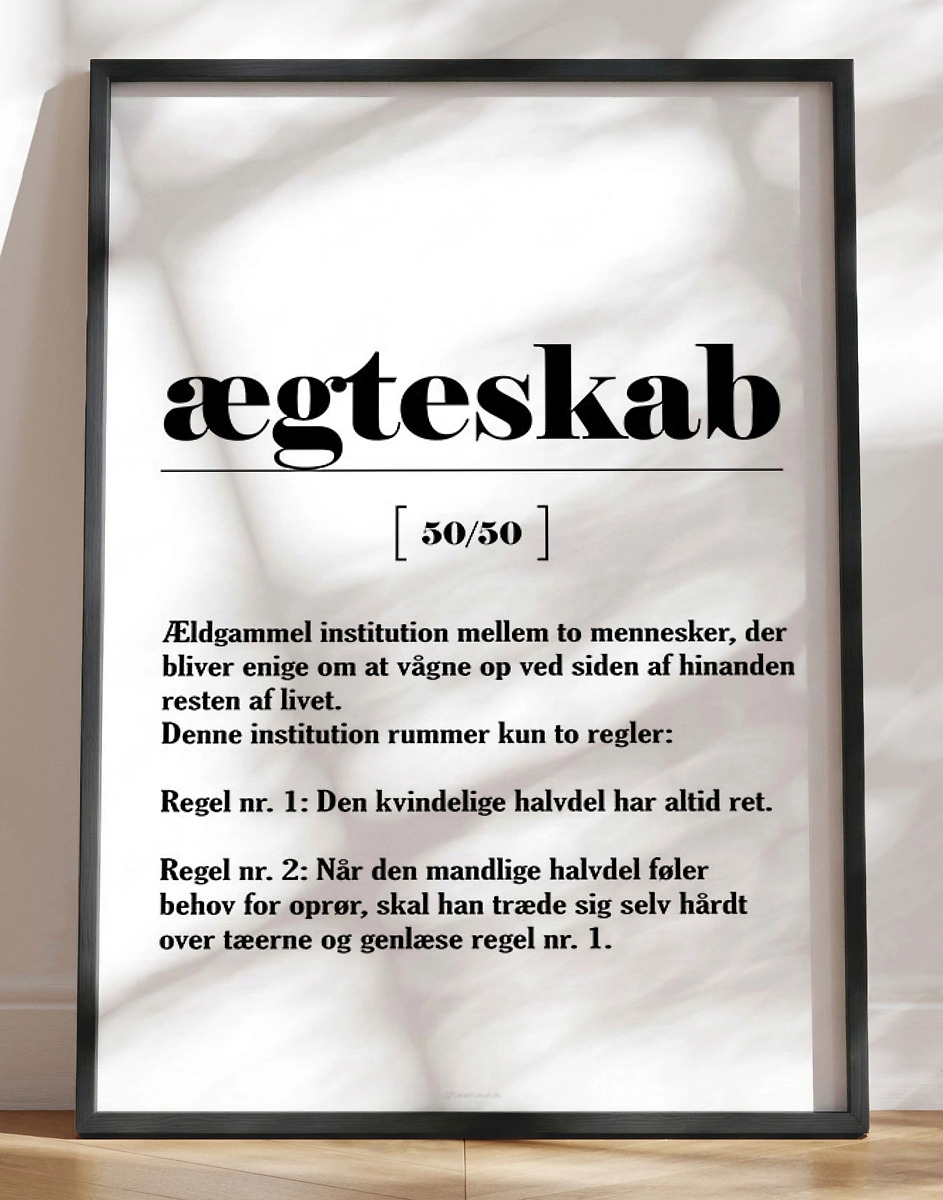 Definitionsplakat ægteskab