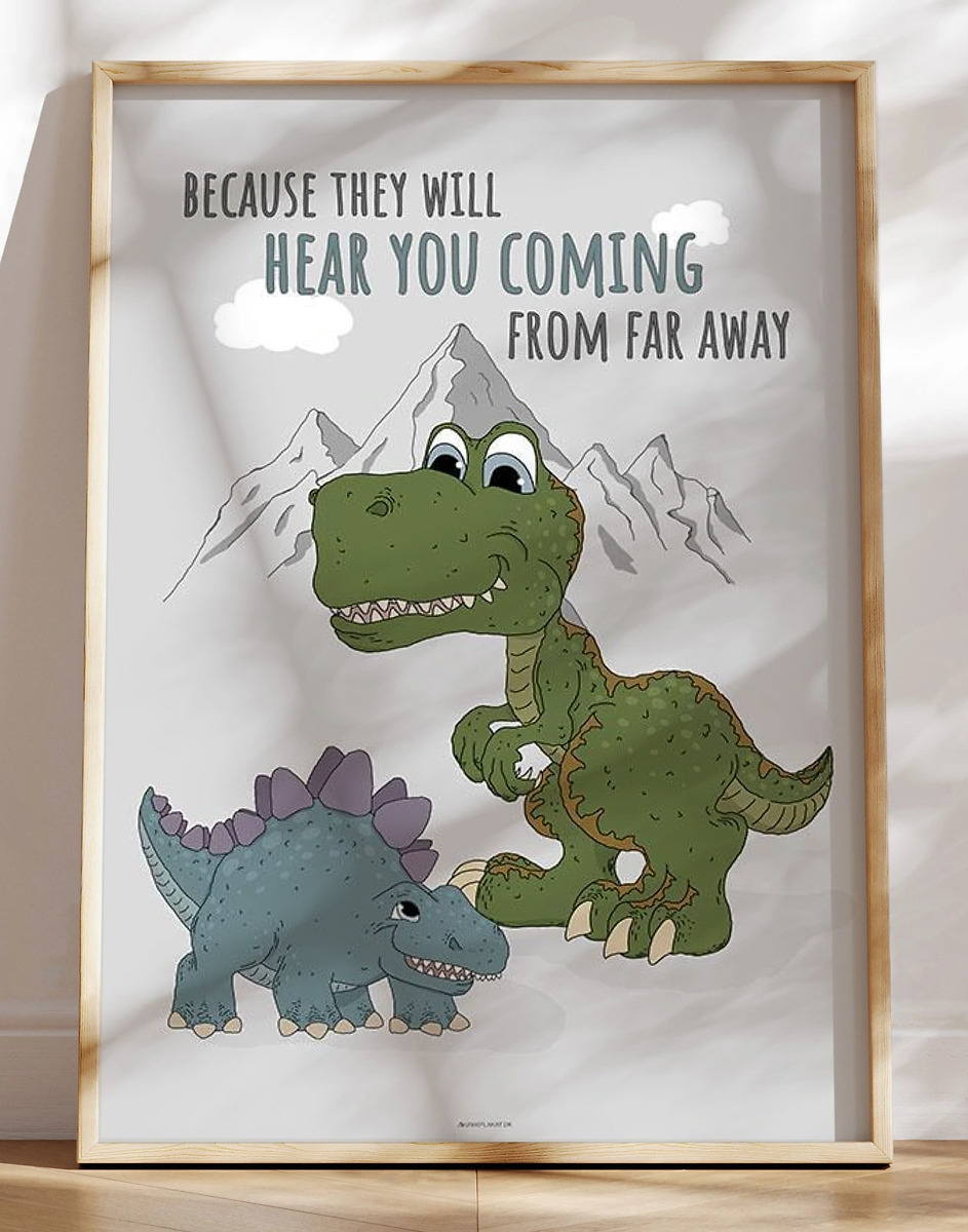 Dejlig Dinosaurusplakat
