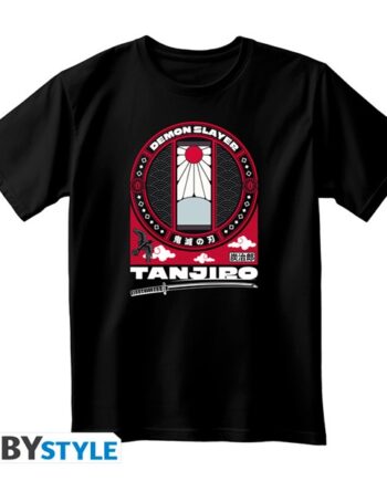 Demon Slayer Tanjiro Unisex Black-tshirt Size: Large