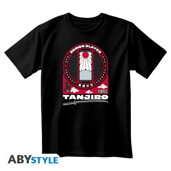 Demon Slayer Tanjiro Unisex Black-tshirt Size: Large