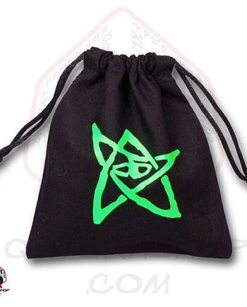 Dice Bag Call Of Cthulhu: Black With Green Elder Sign  Terningepose  Qws-bcth102