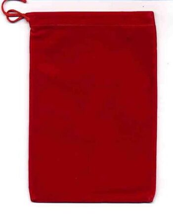 Dice Bag Chessex: Large Red Suede Cloth Dice Bag Chx-02394