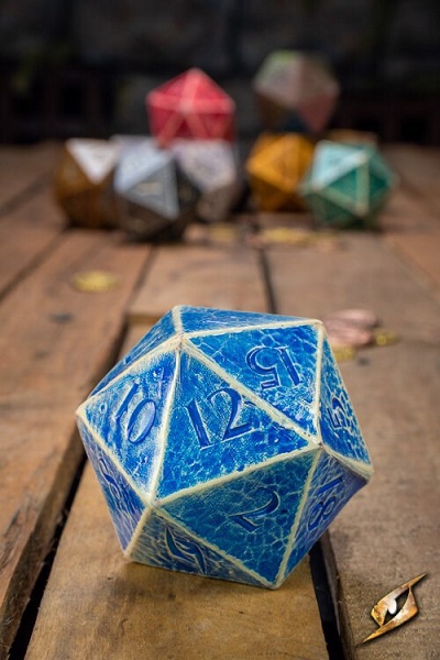 Dice 20 Sidede D20 Terninger Blue Epic Armoury 5cm