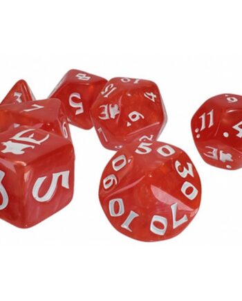 Dice Terninges 195 166     Terninger Munchkin Polyhedral Red With White  Steve Jackson Games