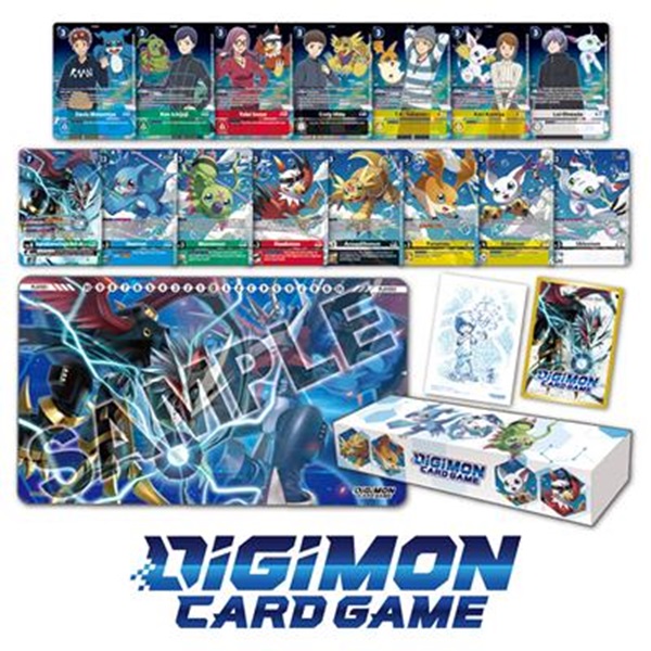 Digimon Card Game Pb17 Adventure 02: The Beginning Set Playmat Promokort Sleeves Storage Box