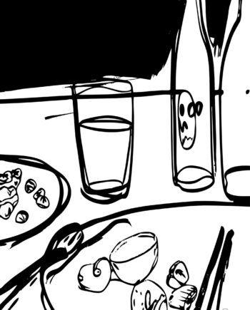 Dinner Af Få Mu Illustrations