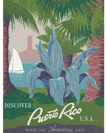 Discover Puerto Rico  Af Vintage Vista Designs