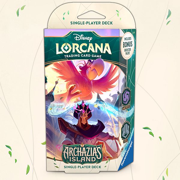 Disney Lorcana Tcg: Set Archazia Island Single-player Starter Deck: Amethyst Steel Iago Jafar