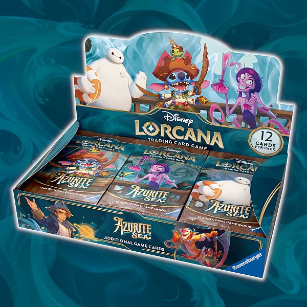 Disney Lorcana Tcg: Set Azurite Sea Booster Display Box Med 24 Pakker