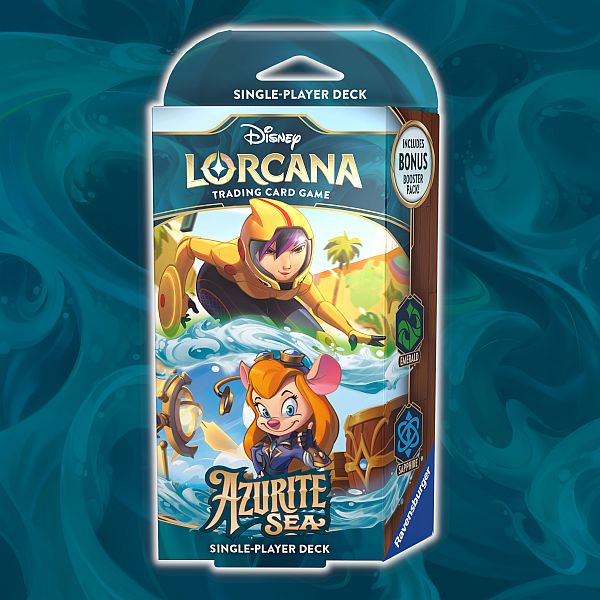 Disney Lorcana Tcg: Set 06 Azurite Sea Starter Deck: Emerald Sapphire Gogo Gadget