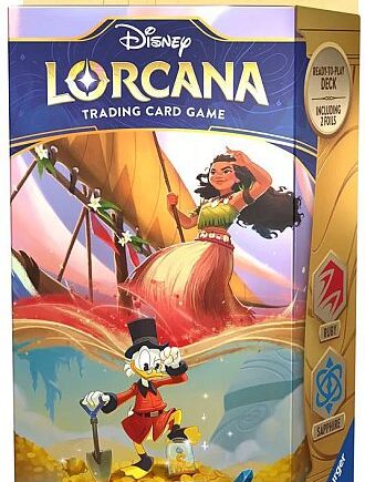Disney Lorcana Tcg: Set 03 Into The Inklands Starter Deck: Ruby Sapphire  Moana   Scrooge Mcduck