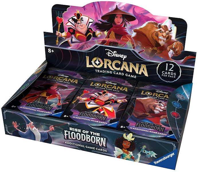 Disney Lorcana Tcg: Set 02 Rise Of The Floodborn Booster Display Box Med 24 Pakker