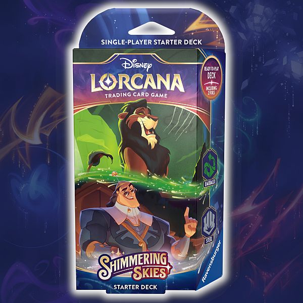 Disney Lorcana Tcg: Set Shimmering Skies Starter Deck: Emerald Steel Scar Kronk