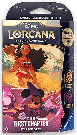 Disney Lorcana Tcg: Set 01 The First Chapter Starter Deck: Amber Amethyst Moana Mickey