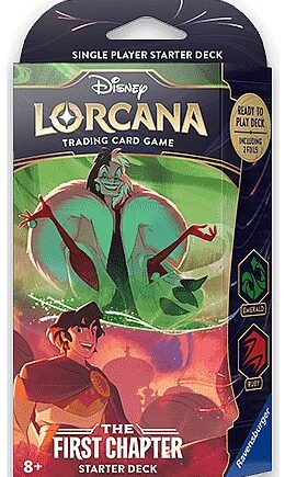 Disney Lorcana Tcg: Set 01 The First Chapter Starter Deck: Emerald Ruby  Cruella   Aladdin