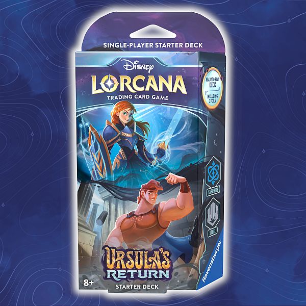 Disney Lorcana Tcg: Set 04 Ursula Return Starter Deck: Sapphire Steel Anna Hercules