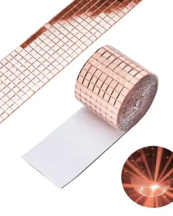 Diy Spejlvæg  Selvklæbende Mini-mosaikfliser   ægte Glas  Mål: 4x30cm  Rosegold