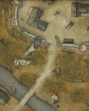 Don   Panic Games: Drakerys Gaming Mat Playmat  : Old Town 90cm   90cm