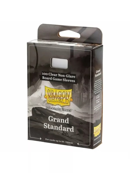 Dragon Shield Deck Protectors Clear Non-glare Board Game Sleeves: Grand Standard 100 Lommer Dragonshield Sleeves At-60210