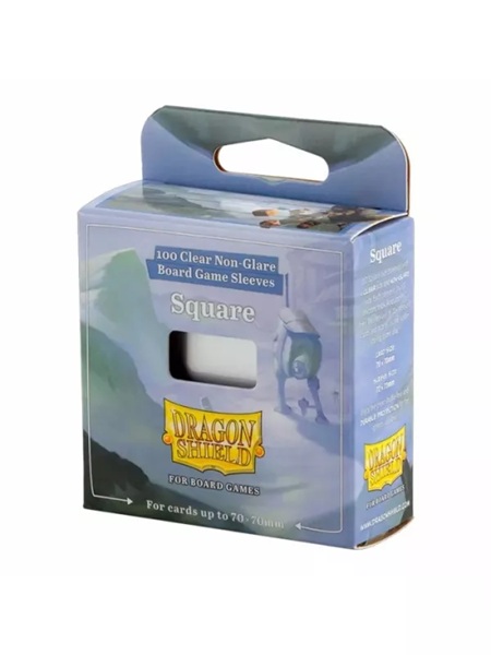 Dragon Shield Deck Protectors Clear Non-glare Board Game Sleeves: Square 100 Lommer Dragonshield Sleeves At-60207