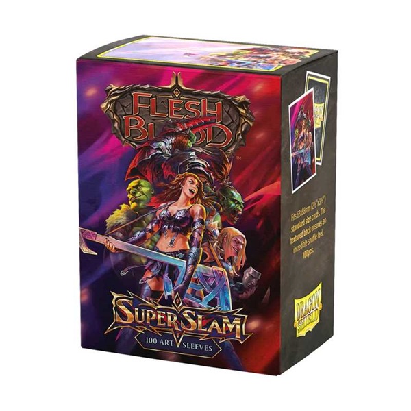 Dragon Shield Deck Protectors License Sleeves: Flesh And Blood: Super Slam 100 Lommer Dragonshield Sleeves At-16167