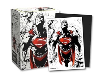 Dragon Shield Deck Protectors Matte Dual Art: Dc Comics: Superman Core Red White Variant 100 Lommer Dragonshield Sleeves At-16076