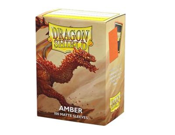 Dragon Shield Deck Protectors Matte Sleeves: Amber 100 Lommer Dragonshield Sleeves At-11059