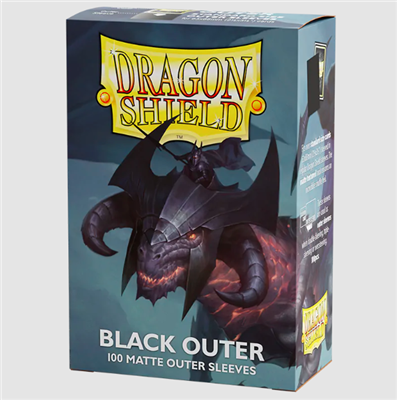 Dragon Shield Deck Protectors Outer Sleeves Covers : Matte Black 100 Lommer Dragonshield Sleeves At-13003
