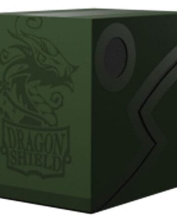 Dragon Shield Double Shell  Deck Box  Forest Green Black Plads Til 150 Kort   Lommer Dragonshield  At-30651