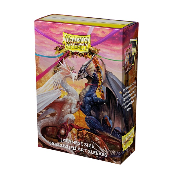 Dragon Shield Small Japanese Size Deck Protectors Brushed Art Sleeves: Valentine Dragons 2023 60 Lommer Dragonshield Sleeves At-12613