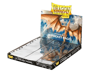 Dragon Shield 18-pocket Pages: Japanese Size Mappelommer Til Ringbind Side-loading Black Sort 50