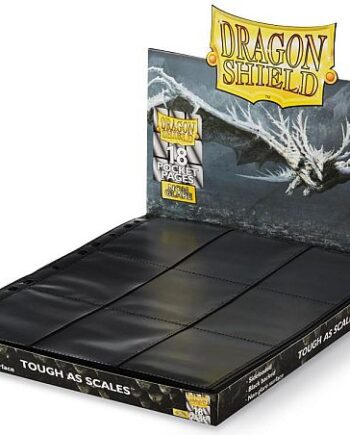 Dragon Shield 18-pocket Pages: Matte Non-glare  Mappelommer Til Ringbind 11 Huller  Side-loading Black  Sort   50