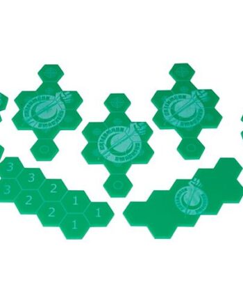 Dreadball Accessories Game Board: Acrylic Inserts: Greenmoon Smackers  Green