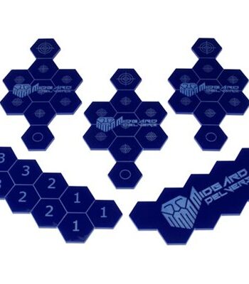 Dreadball Accessories Game Board: Acrylic Inserts: Midgard Delvers  Blue