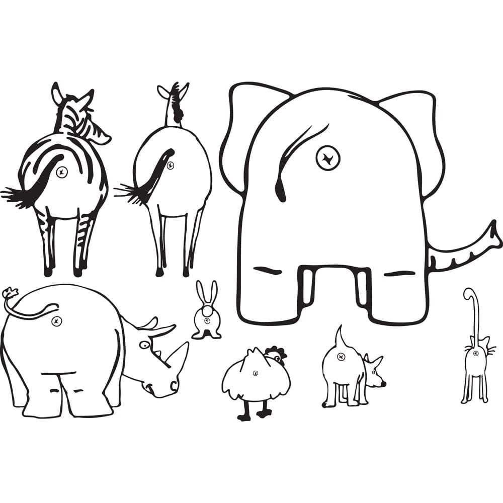 Dyr Med Røv Wallsticker