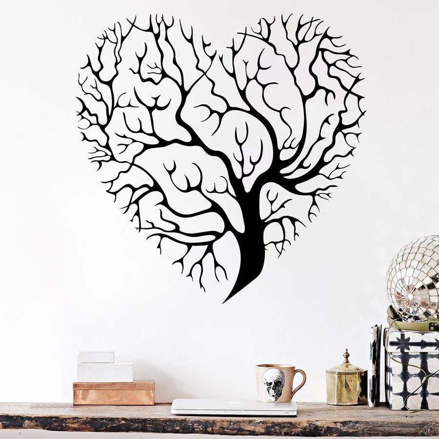Egetræ Hjerte Wallsticker