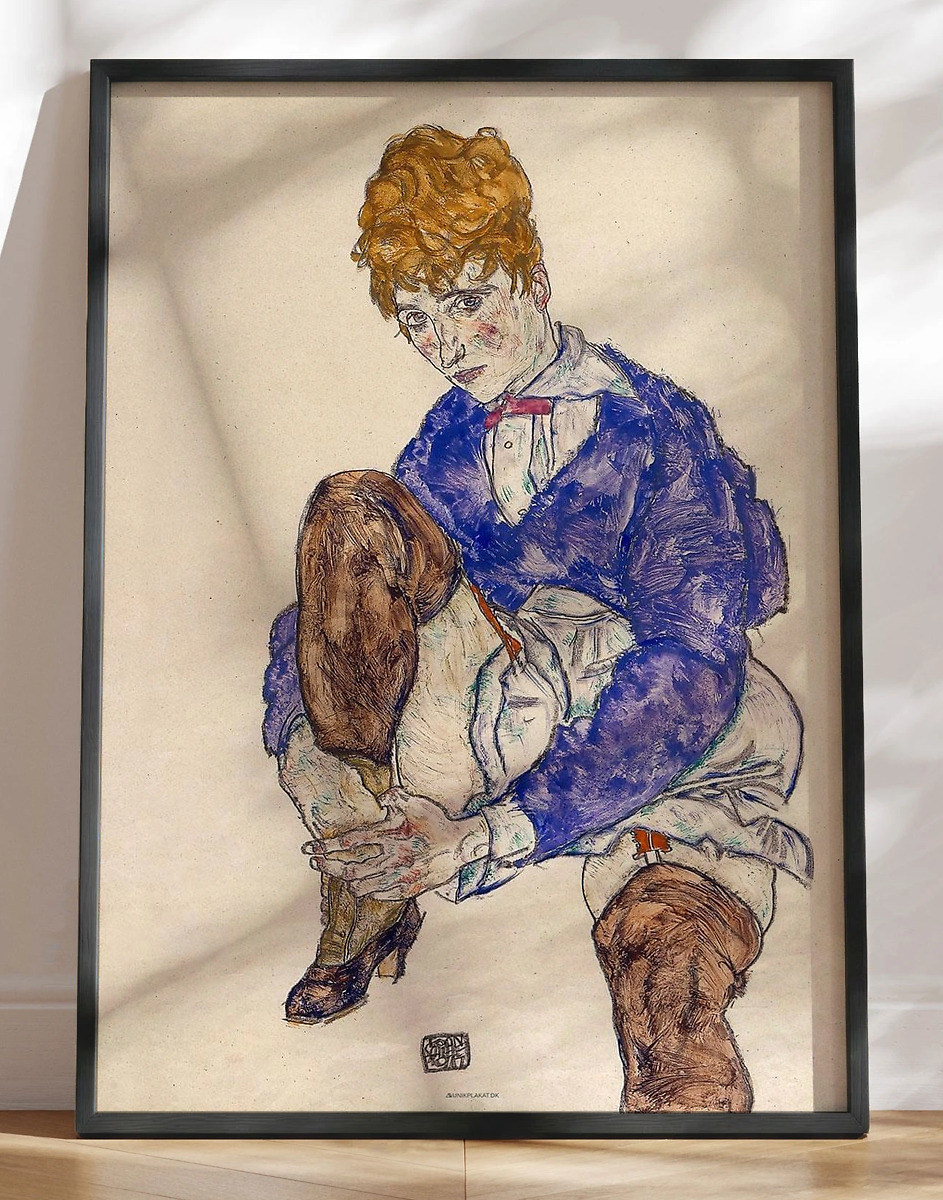 Egon Schiele Portrait Of The Artist   Wife