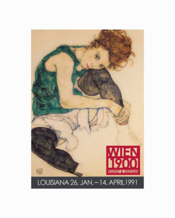 Egon Schiele  Woman Sitting  Exhibition Poster