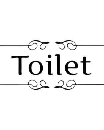 Lille Elegant Retro Toilet Skilt  28x10cm