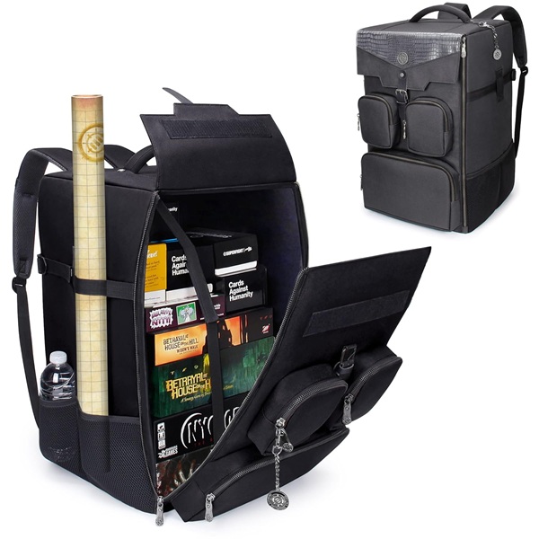 Enhance Gaming: Board Game Backpack Taske Rygs 195 166 Game Storage Collector Edition Dragon Black