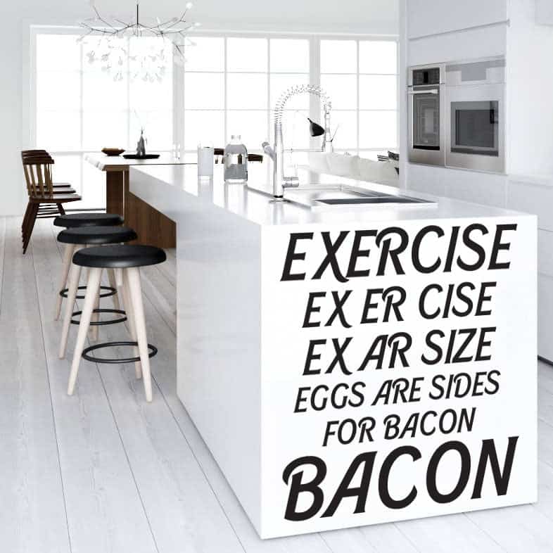 Exercise Bacon Wallsticker