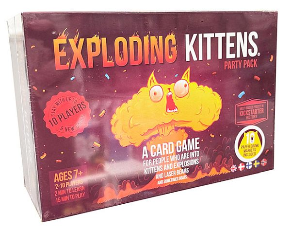 Exploding Kittens Dansk Engelsk Party Pack Edition