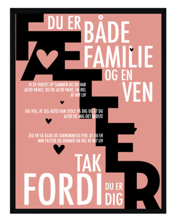 Fætter Plakat Personlig Plakat